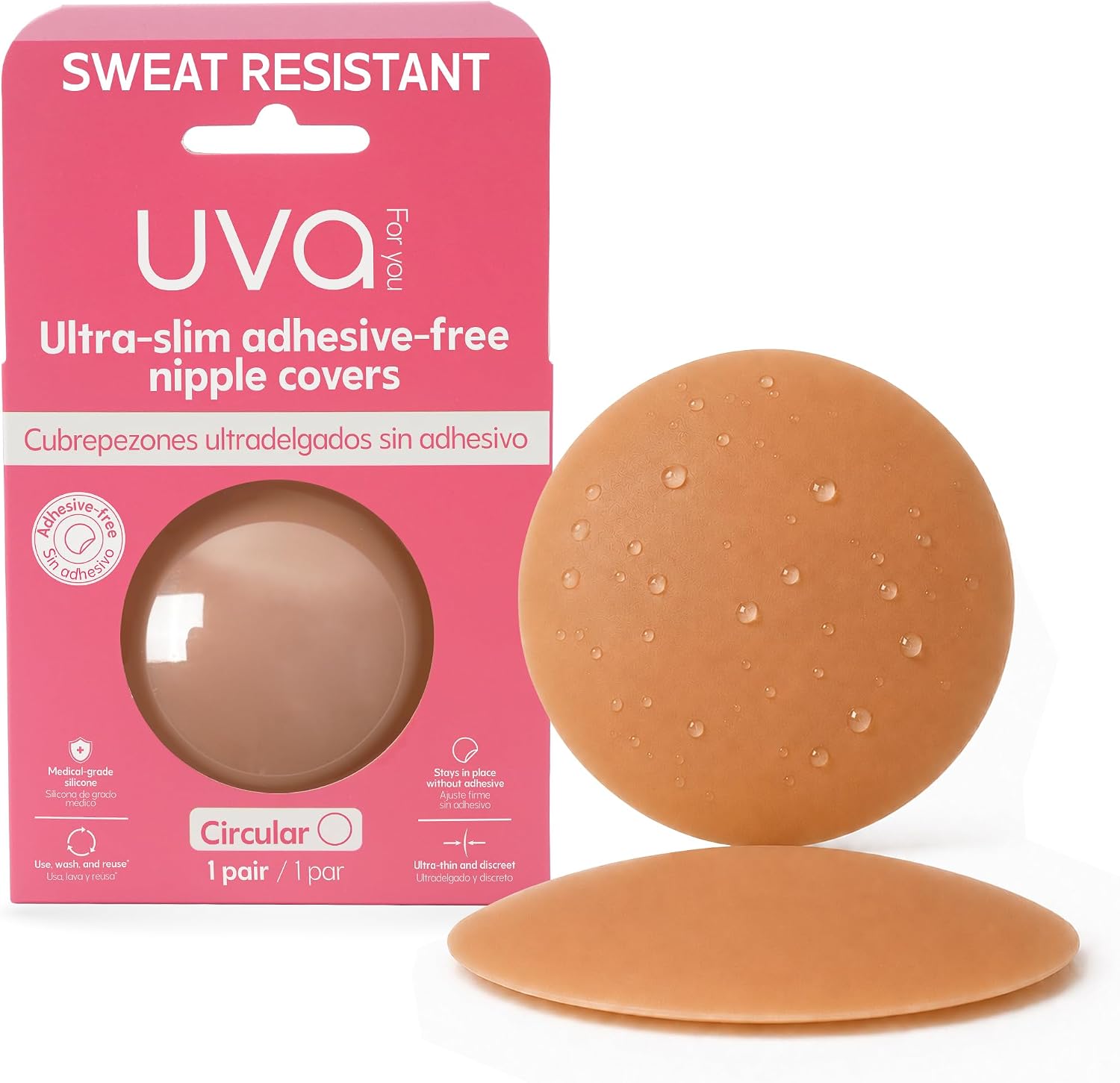UVA Non-Adhesive Nipple Covers Cocoa
