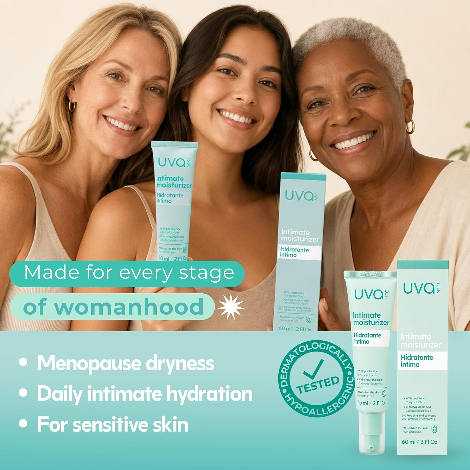 UVA Intimate Moisturizer with Postbiotics 60 ml